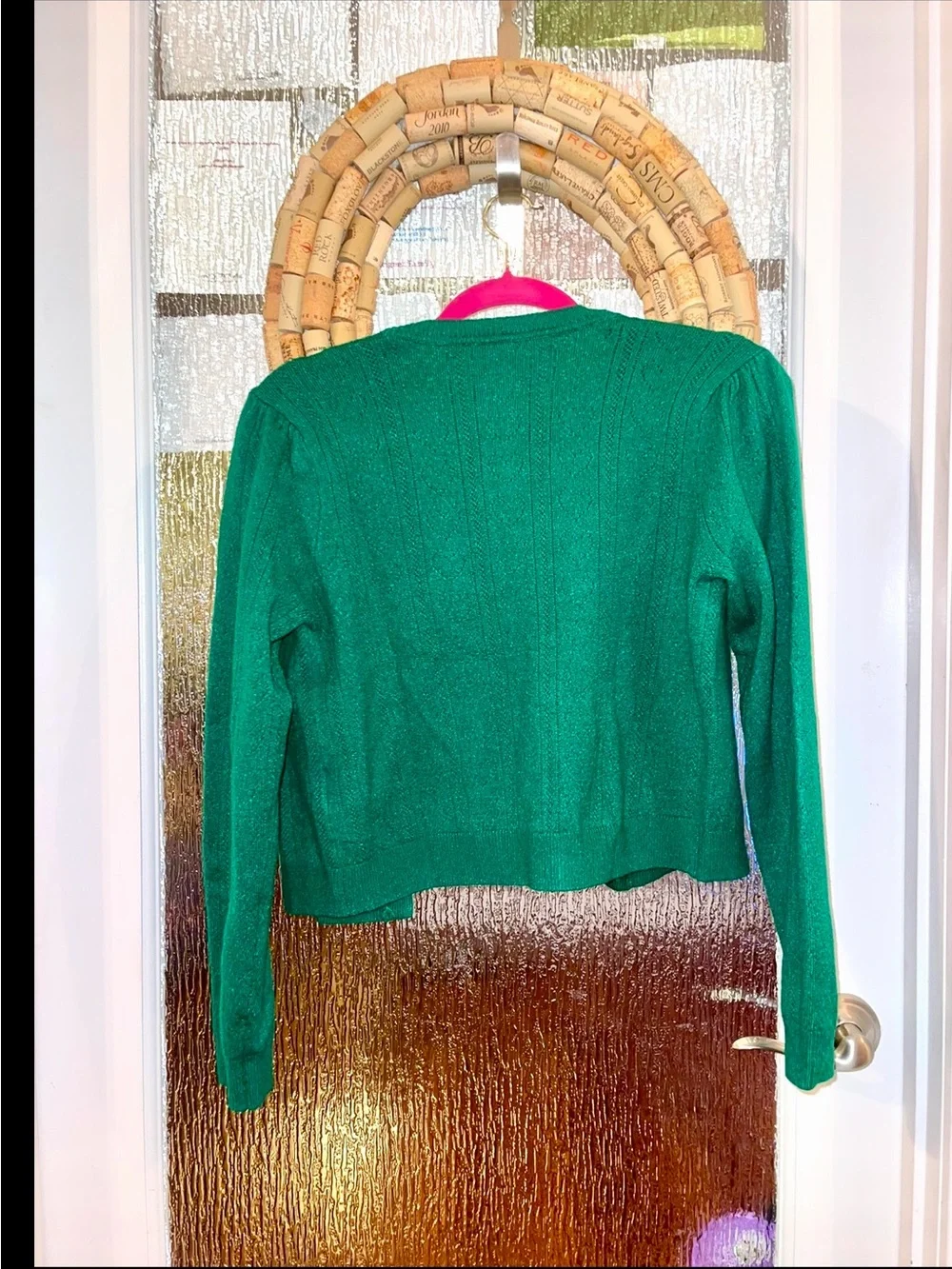 GAP Kids Emerald Green Button-Up Knit Cardigan Sweater
